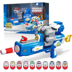 Pistolet Jouet Pour Les Jeux De Tir,Pistolet Rotatif En Mousse,Cible De Tir Avec 10 Balles En Mousse,Jouets Pour Enfants,Garçons Et Filles 4 5 6 7 8 9 10 Ans,Bleu - Neuf