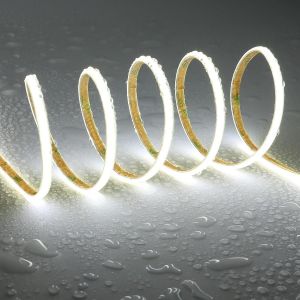 Ruban Led Cob 5m Blanc Froid 6000k Etanche, Extra Fine 5mm Largeur, Bande Led 12v Exterieur, 400led/M Cri 90 Autocollant, Découpable, Pour Cuisine, Armoire, Décoration De La Maison - Neuf