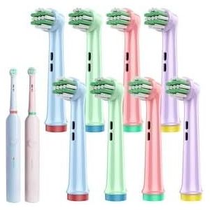 Kalanka-8 Pi&egrave;ce Brossette Compatiblepour Enfants Compatible Avec Oral B - T&ecirc;tes De Remplacement &Agrave; Poils Souples, Brossette De Rechange Enfant Un Nettoyage Efficace Mais Doux Pour Les Dents Sensibles - Neuf