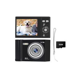 Appareil photo num&eacute;rique 48 MP avec carte m&eacute;moire 32 Go, vid&eacute;o 1080p, format compact id&eacute;al pour les voyages et les activit&eacute;s de plein air. - Neuf