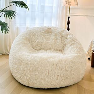 SUBZONAL-Housse de pouf g&eacute;ant et moelleux de 1,5 m (sans remplissage), en fausse fourrure ultra douce en fausse fourrure pour animaux en peluche, taille XL, pour salon, chambre &agrave; coucher, d&eacute;coration - Neuf