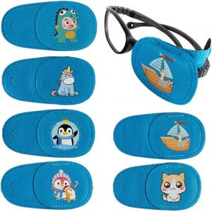 Kalanka-6 Pièces Cache Oeil Enfant,Cache Oeil Pirate,Patchs Oculaires Médicaux, Cache-?il Pirate, Patchs Yeux Strabisme Ajustables Confortables, Pansements Oculaires Médicaux¿Oeil Droit¿ - Neuf