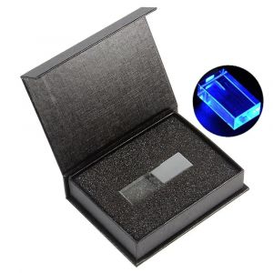 KALPZ-Clé Usb En Cristal 3D Logo Personnalisé Gratuit 4Gb 8Gb 16Gb 32Gb 64G Clé Usb 128G Verre Transparent Clé Usb Clé Usb Cadeau,128 Go,D Usb And Box - Neuf