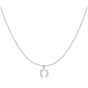 Kal-Collier Pour Femme De Fer À Cheval. Pendentif Pour Femme En Acier Plaqué En Or Ou En Argent Pour Femme Idéal Comme Cadeau... Bijoux Femme - Neuf