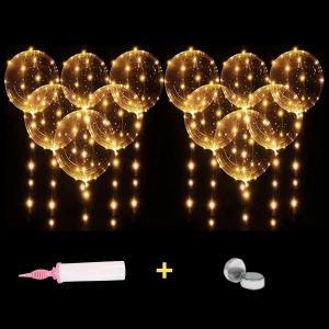 Pack Tout Inclus Premium À Assembler - 12 Ballons Lumineux Led De 50Cm De Grande Qualité (Tf) - Inclus : Pompe,Piles,Elastiques,Mètre. 3 Éclairages - Noel/Saint Valentin/Mariage/Anniversaire - Neuf