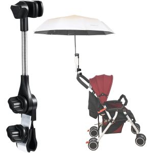 Kalanka-Support De Parapluie Pour Poussette, Attache De Parapluie Pour Poussette, Parapluie À Clip Au Guidon, Pince Universelle Réglable À 360 Degrés Pour Chariot De Golf, Fauteuil Roulant, Chaise De - Neuf