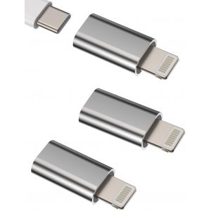 Adaptateur Lightning Vers Usb C(Lot De 3)Prise Usbc Femelle Iphone M&acirc;le Convertisseur Pour Apple 14 13 12 11 Pro Max 7 8 Plus X Se Xs Xr Ipad Air Mini Type Jack Chargeur Cable Charger C&acirc;ble [Z74] - Neuf