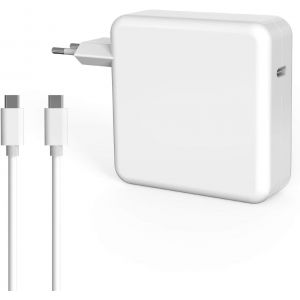 APT-87W USB C Chargeur pour Mac Book Pro 14/13/12 Pouces 2022, 2021, 2020, 2019,M2, M1 Nouveau MacBook Air, iPad Pro et Tous Les appareils USB-C, avec USB C C&acirc;ble - Neuf