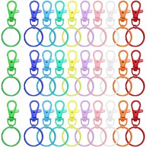TIANYI-Mousqueton Porte Cl&eacute;,30 Pi&egrave;ces Anneau Porte Clef,Anneaux Porte Cl&eacute;,Anneau Porte Cl&eacute;,Porte Cles,Attache Porte Cl&eacute; pour Bijoux DIY D&eacute;coratio (30) - Neuf