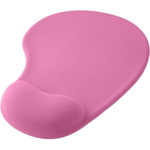 LKLJIJ-Tapis de Souris Repose Poignet, Mouse Pad avec Support en Gel, Tapis Souris Ergonomique Tissu Doux, Tapis de Souris Rose Claire avec Base en Caoutchouc Antidérapant - Neuf