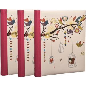 Chicslick-Vintage Art Deco Style Self-Adhesive Photo Albums With Totalling 60 Sheets/120 Sides - Pack Of 3[J444] - Neuf