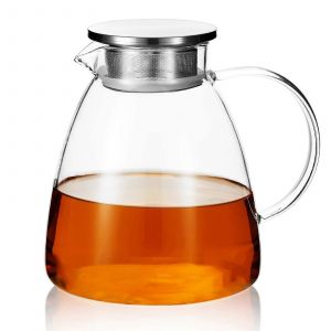 One Touch Théière En Verre Pour Cuisinière Et Four À Micro-Ondes 68 Oz 2000 Ml - Neuf