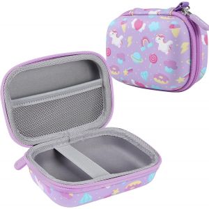 Étui pour Appareil Photo Compact Enfants Compatible avec ASTGMI/Gofunly/ZHUTA/Yokiss/HiMont/Hangrui/MJUM/HOOMOON, Enfant PâQues Anniversaire Cadeaux (étui Uniquement) Licorne Violet - Neuf