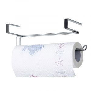 Porte-essuie-tout 26 x 9 x 8,5 cm, distributeur d'essuie-tout en acier inoxydable, sans perçage, pour cuisine et salle de bain - Neuf