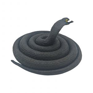Grand Serpent En Caoutchouc,Jouet De Serpent Effrayant En Caoutchouc R&eacute;aliste,80cm Faux Grand Serpent Noir Mamba Pour Accessoires De Jardin - Neuf
