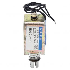 Electroaimant solenoide CC JF-1040B, type push-pull, 25 N, 12 V CC, course de 10 mm - Neuf