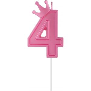 Chenquansarl-7,8cm Bougie D'anniversaire Numérotée, 3d Bougies De Gâteau Avec Décor Couronne Grand Décoration De Gâteau Bougies Numérotées Pour D'anniversaire Mariage Anniversaire Graduation Fête (Ro - Neuf