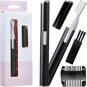 Tondeuse Nez Tondeuse-Nez &Eacute;pilateur Pour Sourcils T&ecirc;te Rotative Double Face Peigne &Agrave; Sourcils Nettoyage Facile Et Rapide Rasoir &Eacute;lectrique 2 En 1 Pour Le Nez Et Les Sourcils Noir - Neuf