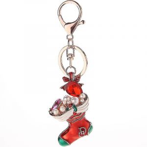 1pc Noël Porte-Clés Arbre De Noël Pendentif Cristal Porte-Clés Breloque Reinstone Sac À Main Sac À Main - Neuf