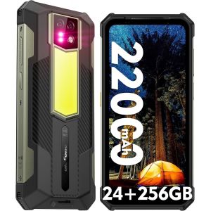 Ulefone Armor 24 Telephone Portable Incassable Android 14 24Go+256Go 22000mAh/66W 1000LM Camping Lampe 64MP Nocturne Vision 6.78" FHD+ 120Hz Dual SIM 4G/OTG/NFC/GPS - Neuf