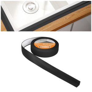 lbgwp60-Joint Salle De Bain, 5M*20Mm (10+10Mm) Bande Etancheite Autocollante, Ruban D'Étanchéité Auto-Adhésif En Pvc Pour Baignoire, Salle De Bain, Cuisine, Anti-Moisissure, Calfeutrage(Noir) - Neuf