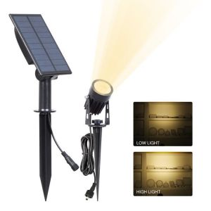 Solaire Extérieure De Lumière D'inondation (3000k), À L'extérieur Solaire De Jardin De Lumière, Certifié Ip65, 2 Niveaux De Luminosité, Du Crépuscule À L'aube, L'éclairage Du Jardin - Neuf
