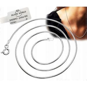 Collier En Cha&icirc;ne En Argent 925 Pour Corde De Serpent Ronde Pour Femme,55 Cm. - Neuf