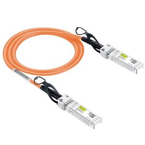 [Orange] C&acirc;ble DAC SFP+ color&eacute;-C&acirc;ble Twinax SFP pour Cisco SFP-H10GB-CU1M,Meraki MA-CBL-TA-1M,Ubiquiti UniFi,D-Link,Supermicro,Fortinet,Netgear,1 m&egrave;tre (3,3ft) - Neuf