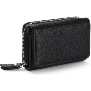 Portefeuille Femme Cuir Porte Monnaie Femme Petit Avec Fermeture Éclair Poche À Monnaie Mini Portefeuille Femme, Bleu - Neuf