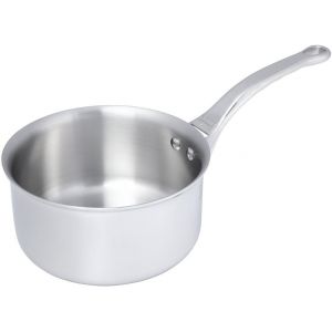 Subzonal-De Buyer - Casserole En Inox 5 Couches Affinity - 16 Cm - Fabriqu&eacute;e En France, Sans Pfas, Mont&eacute;e Rapide En Temp&eacute;rature, Inox 18/10, Tous Feux + Four, Finition Poli Brillant - Neuf
