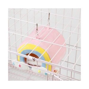 Cachette Hamac Arc-En-Ciel Confortable Pour Petits Animaux - Lit Doux Avec Coussin Amovible Pour Hamsters, Cochons D'inde Et Plus Encore - Neuf