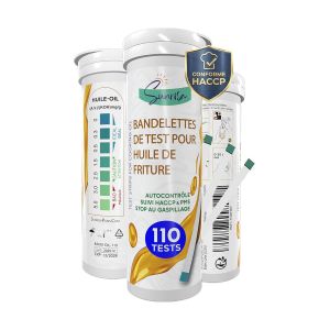 NouvelHorizonstore-110 Bandelettes Test Huile Friteuse - Test Huile Friture PREMIUM | Mesure FFA/KOH | Economisez jusqu'&agrave; 40% | Qualit&eacute; Huile Cuisson | HACCP Pro | Pour Restaurants, Snacks, Cantines, - Neuf