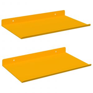 vidaXL &Eacute;tag&egrave;re Murale 2 pcs Jaune moutarde 30 x 18 x 2,5 cm - Neuf