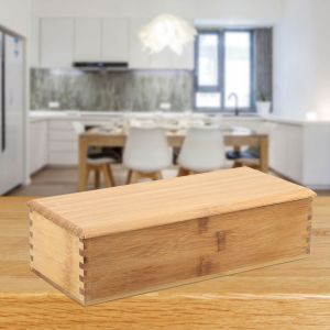Hjlian Boite A Baguettes Japonaise, Vaisselle, Cuillere, Cage, Boite De Rangement En Bambou, Conteneur - Neuf