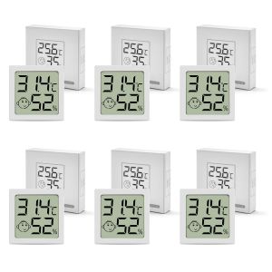 Lot Thermometre Interieur Maison, Mini LCD Digital Thermomètre, Hygromètre d'intérieur Mural Petit pour Chambre Bébé, Chambre à Coucher, Salon et Cuisine, 6 Pièces - Neuf