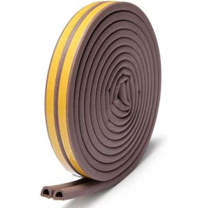 10m Joint d'étanchéité autocollant pour portes,joints de fenêtre en mousse,joint en caoutchouc,joint en caoutchouc,anti-collision,anti-sonorisation,étanche,étanche à la poussière Marron - Neuf