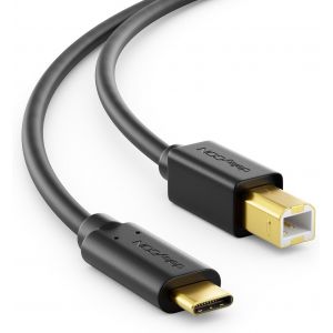 1m C&acirc;ble D'imprimante USB C (pour Imprimantes, Scanners, MIDI) C&acirc;ble C vers B, pour Epson HP Samsung Canon Brother iPhone 16 15 Notebook Tablet PC MacBook - Neuf
