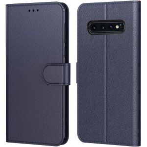Kal-Etui Coque Pour Samsung Galaxy S10 Protection Etui Housse Premium En Cuir Pu,Fermeture Magnétique,Plusieurs Couleurs Disponible Pour Galaxy S10 (6,1 Pouces) (Book Bleu) - Neuf