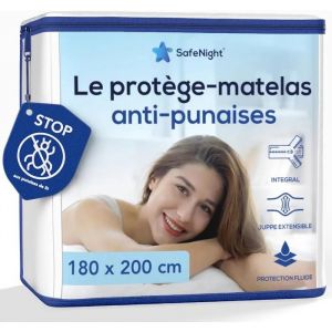 Housse Matelas Anti-Punaises & Imperm&eacute;able - Prot&egrave;ge Matelas Coton Doux 180x200cm - Extensible 19-35cm. - Neuf