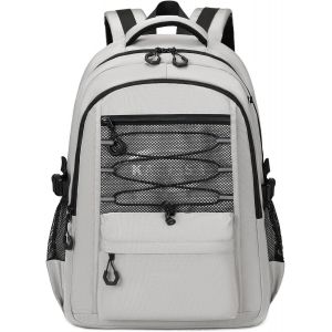 KALSC-Cartable Garcon Primaire,Sac Ecole Garcon Collège Ergonomique,Sacs À Dos Loisir Pour Adolescents De 10 À 18 Ans,Sac Dos De Voyage Tendance Hommes,Convient Aux Chariot,Gris - Neuf