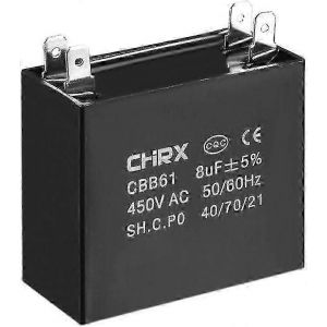 Condensateurs de ventilateur de plafond AC - Insert bimétallique Film polypropylène - 47x23x41mm - Cbb61 8uf 450v - Neuf