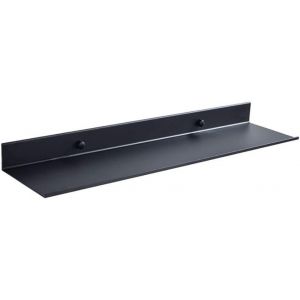 &Eacute;tag&egrave;re Murale Flottante En M&eacute;tal Pour Salle De Bain - Noir - Gain De Place - Antirouille - Extra Solide - 1 Pi&egrave;ce, 50 Cm - Neuf