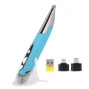 Stylet USB pour ordinateur, accessoire PC, souris sans fil 2,4 GHz, type stylo, personnalise et innovant (bleu PR-06) - Neuf