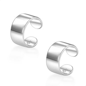 Kal-Ear Cuff Boucles D`Oreilles Femmes Acier Inoxydableor Petites Avec De Faux Clips - Neuf