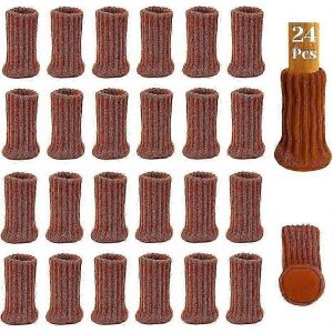 24pcs Chaise Leg Socks Avec Coussinets En Feutre,Chaussons De Meubles Tricotés Hautement Élastiques Avec Double - Neuf