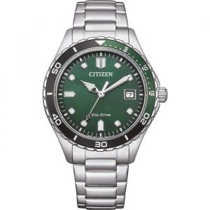 Montre - Acier Vert - Citizen - Aw1828-80x - Neuf
