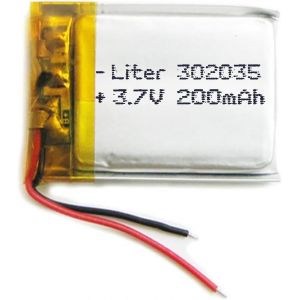 Batterie 302035 LiPo 3.7V 200mAh 0.74Wh 1S 5C Liter Energy Battery pour l'&eacute;lectronique Rechargeable T&eacute;l&eacute;phone Portable Smartwatch GPS-Ne Convient Pas &agrave; la Radiocommande 37x20x4mm (200mAh|302035) - Neuf