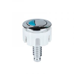 (Cercle) Bouton Poussoir Double Rond En Abs Chromé Pour Chasse D'eau De Toilettes, Accessoires De Remplacement Pour Toilettes De Salle De Bain Et De Douche - Neuf