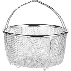 JEXNOVASHOP-panier vapeur, Panier &agrave; Vapeur, Insert pour Cuisson &agrave; Vapeurs avec Poign&eacute;e Recouverte,Cuiseur Vapeurs en Acier Inoxydable, Paniers &agrave; Passoire En Maille En Acier Inoxydable(20cm) - Neuf