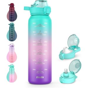 Gourde Isotherme À Double Paroi En Acier Inoxydable De 0,5 L Avec Poignée Et Bouchon Anti-Fuite, Pour Enfants, École, Fitness Et Salle De Sport - Neuf